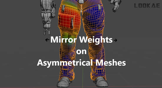 非对称网格上镜像顶点权重操作Blender插件 Closest Point Weight Mirror V0.0.4