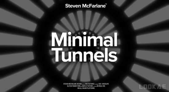 动感隧道穿梭图形循环动画视频素材 Minimal Tunnel Loops