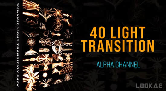 AE模板-40个发光线条流动转场动画 Light Lines Transition Pack