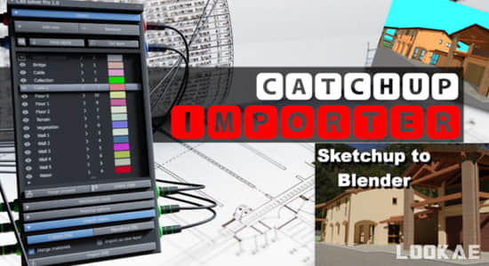 将草图大师SU模型导入Blender插件 Catchup Importer Pro v1.0.5.1