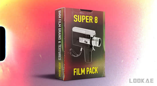 复古8mm电影胶片刮痕污渍烧伤噪点纹理4K视频素材 Super 8 Film Overlays Pack