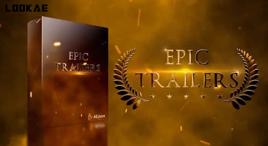 AE/PR模板-大气史诗震撼电影预告片文字标题开场动画 Epic Trailers