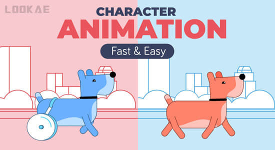 快速制作简单的MG卡通角色动画AE教程(英文字幕)  Fast & Easy Character Animation in After Effects