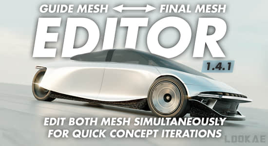 曲线硬面建模Blender插件 Guide Mesh – Final Mesh Editor v1.4.1