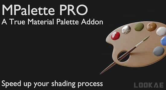 贴图材质操作流程优化Blender插件 Mpalette Pro v1.0.7