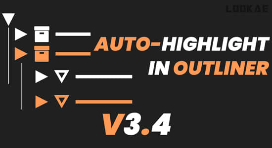 Blender插件-对象自动高亮显示 Auto-Highlight In Outliner V3.5.0