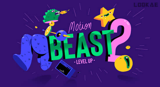 AE教程-MG动画动态图形制作角色绑定全面基础学习 Motion Beast 2