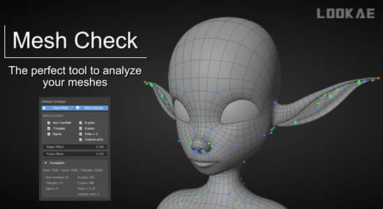 Blender插件-检查优化模型面片工具 Mesh Check GPU Edition V0.4.0