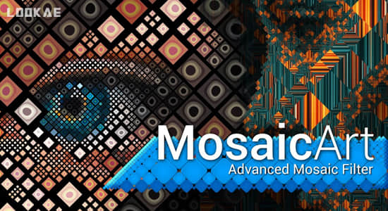 中文汉化版-高级马赛克动态平铺视觉特效AE插件 MosaicArt v1.1.1a Win
