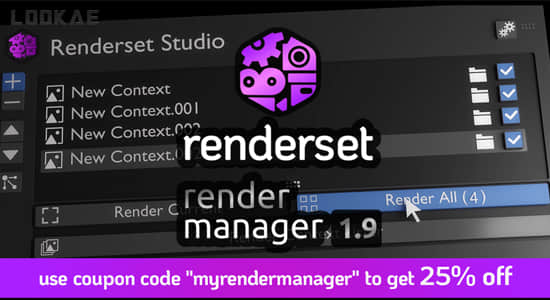 Blender插件-渲染设置储存管理 Render Manager Addon Renderset V2.0.1