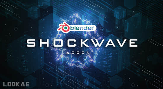 科幻能量冲击波视觉特效Blender插件 Shockwave Addon V1.2