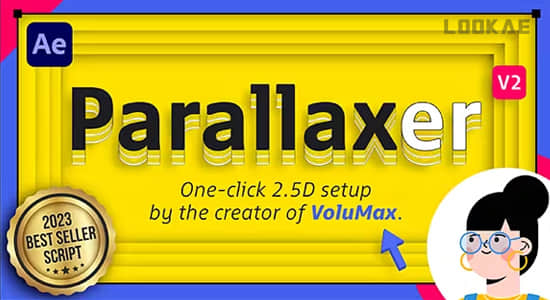 AE脚本-一键快速生成摄像机空间视差MG场景动画 Parallaxer 2.0+使用教程