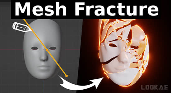 三维模型断裂破碎Blender插件 Procedural Mesh Fracture V1.0