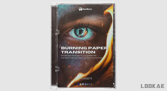 4K视频素材-10组纸张燃烧转场过渡动画 Burning Paper Transitions