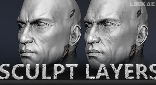 给三维模型雕刻添加更多细节Blender插件 Sculpt Layers V0.62