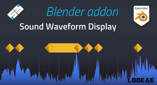 音频可视化动画Blender插件 Sound Waveform Display V0.9.2