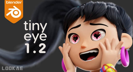 三维立体眼睛眼球程序化资产Blender预设 Tiny Eye V1.2