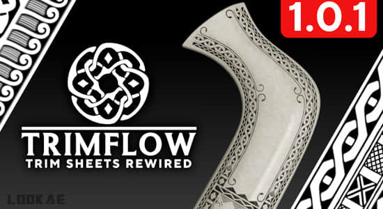 贴画纹理路径绘制Blender插件 Trimflow V1.0.1+使用教程