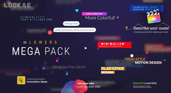 FCPX插件-131个现代设计文字标题字幕条动画预设+使用教程