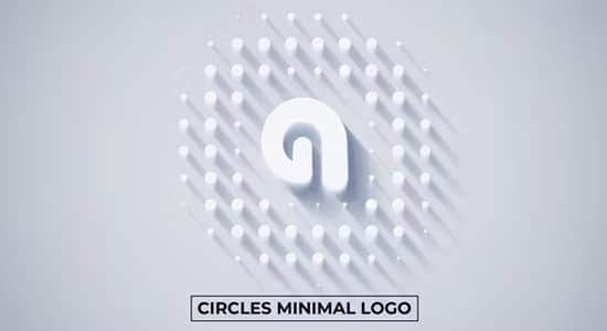 AE模板-12组简洁明亮迷你LOGO标志片头动画 Circles Minimal Logo Reveal