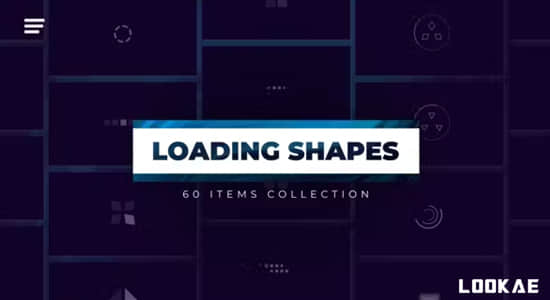 AE模板-60种独立加载读取MG图形动画 Loading Shapes