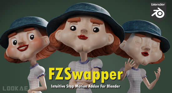 Blender插件-为角色构建可交换资源动画工具 FZSwapper v1.6