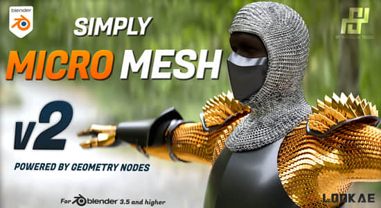 快速创建生成网格模型Blender插件 Simply Micro Mesh v2.4