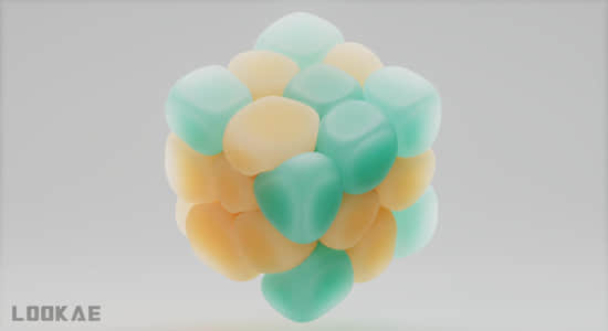 C4D教程-使用柔体动力学创建立方体填充动画 New C4D Soft Body Dynamics, Filling a Cube with Shapes