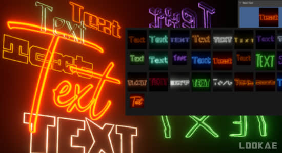 Blender插件-霓虹发光文字标题效果 Neon Text Addon v1.1
