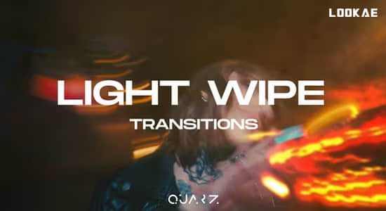 视频素材-20组动感光效闪烁擦除转场过渡动画 Light Wipe Transitions