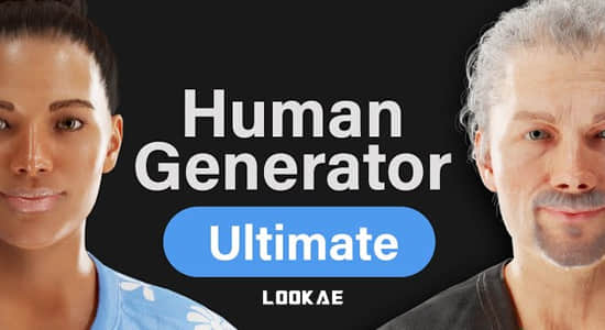 Blender插件-三维人物模型生成器 Human Generator Ultimate 4.0.21+预设