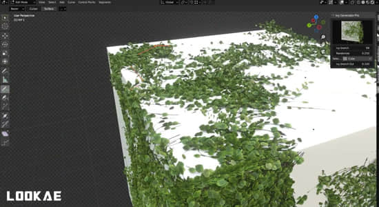 Blender插件-藤蔓爬山虎生成器 Ivy Generator Pro V1.0.0