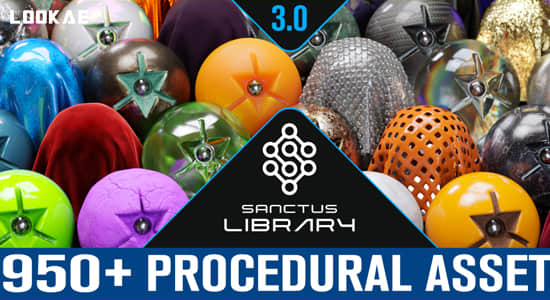 Blender插件-程序化材质预设库 Sanctus Library V3.0 - Procedural Materials