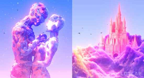 C4D教程-抽象梦幻云朵特效渲染制作 Dreamy Cloudy Worlds in Cinema 4D & Octane Render