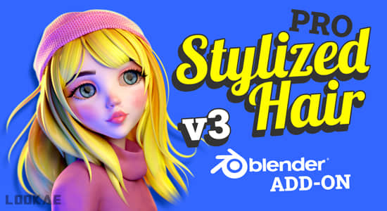 Blender插件-卡通头发制作工具 Stylized Hair PRO V3.26+使用教程