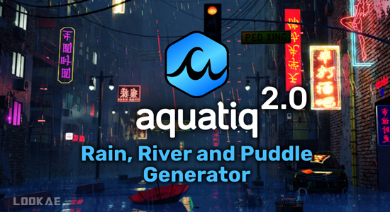 Blender插件-三维水流喷泉大海瀑布特效预设 Water Library Aquatiq V2.0.0