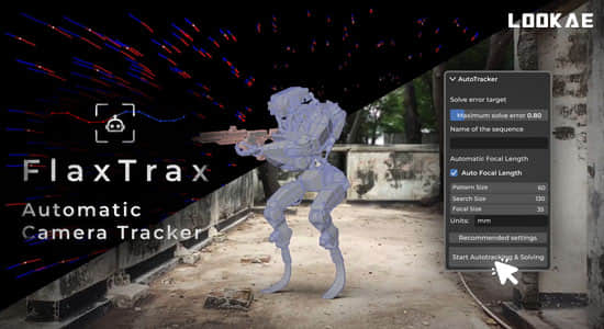 三维摄像机跟踪反求Blender插件 Flaxtrax V1.7.0 – Automated Camera Tracking