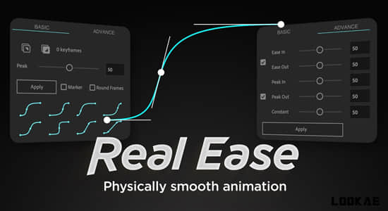 AE脚本-关键帧缓入缓出流畅曲线动画 Real Ease V1.0+使用教程