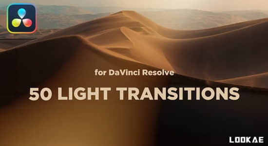 达芬奇模板-50组唯美漂亮镜头漏光炫光转场预设 Light Leaks Transitions for DaVinci