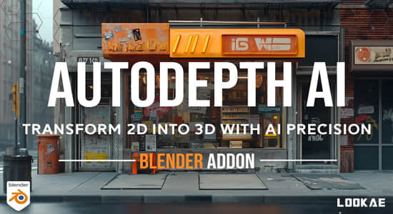 Blender插件-AI人工智能图片生成自动三维模型 AutoDepth AI V1.0.1-Dahai 论坛