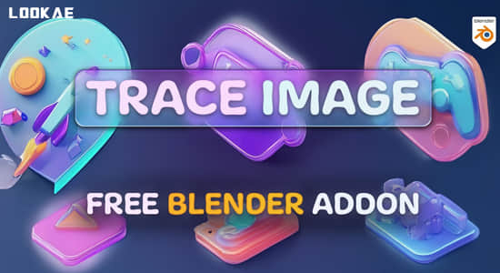 Blender插件-将平面图片转成三维图形 Image Trace Generator v1.0.0