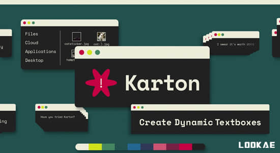 AE脚本-创建自适应动态文字底框动画 Karton V1.2.1+视频教程