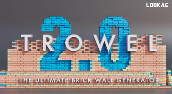 Blender插件-三维砖墙生成器 Trowel V2.2 – The Ultimate Brick Wall Generator