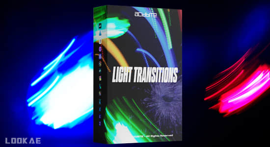 4K视频素材-101个慢速快门流动拖尾光效转场动画 Light Transitions