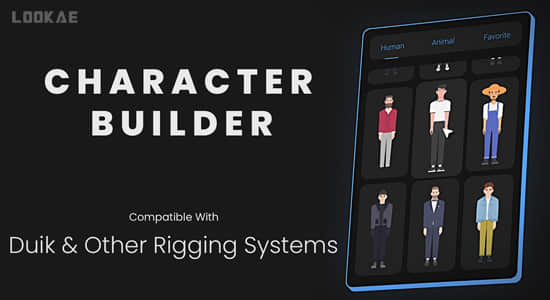 AE脚本-二维卡通人物角色绑定动画生成器 Character Builder v1.2.5+使用教程