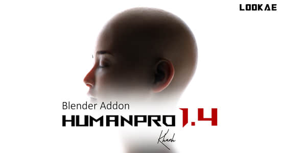 Blender插件-模拟真实人物皮肤面部表情绑定工具 HumanPro V1.4