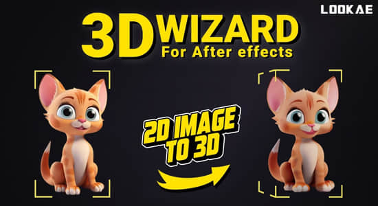 AE脚本-人工智能将2D图像转换成3D模型 3D Wizard V1.1.1 Win+使用教程