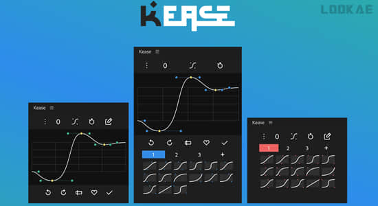 AE脚本-关键帧缓入缓出曲线调节控制操作 Kease v2.0.10+使用教程