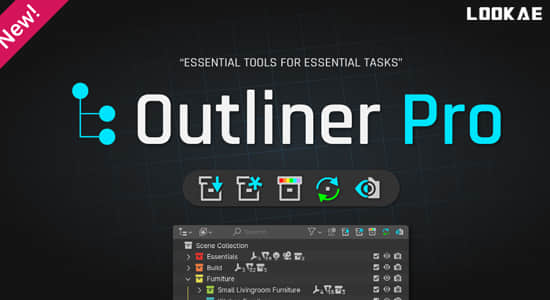 Blender插件-轻松管理整合模型对象 Outliner Pro V0.1.1